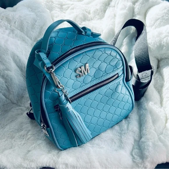 Steve Madden rare Teal Backpack like new! Steve Madden Crossbody Purse Teal Satchel Guitar Strap  main image 3